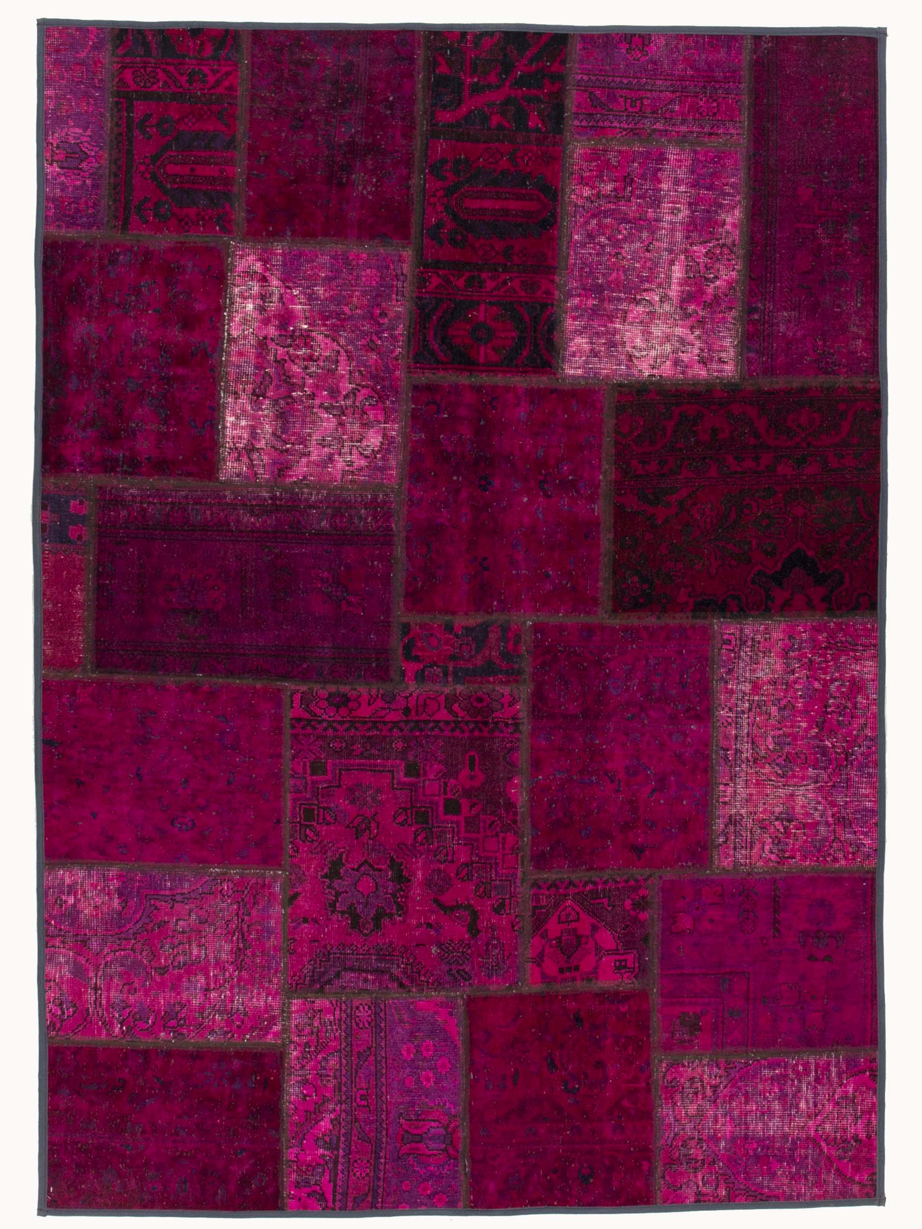 Patchwork Carpet Purple 170x230