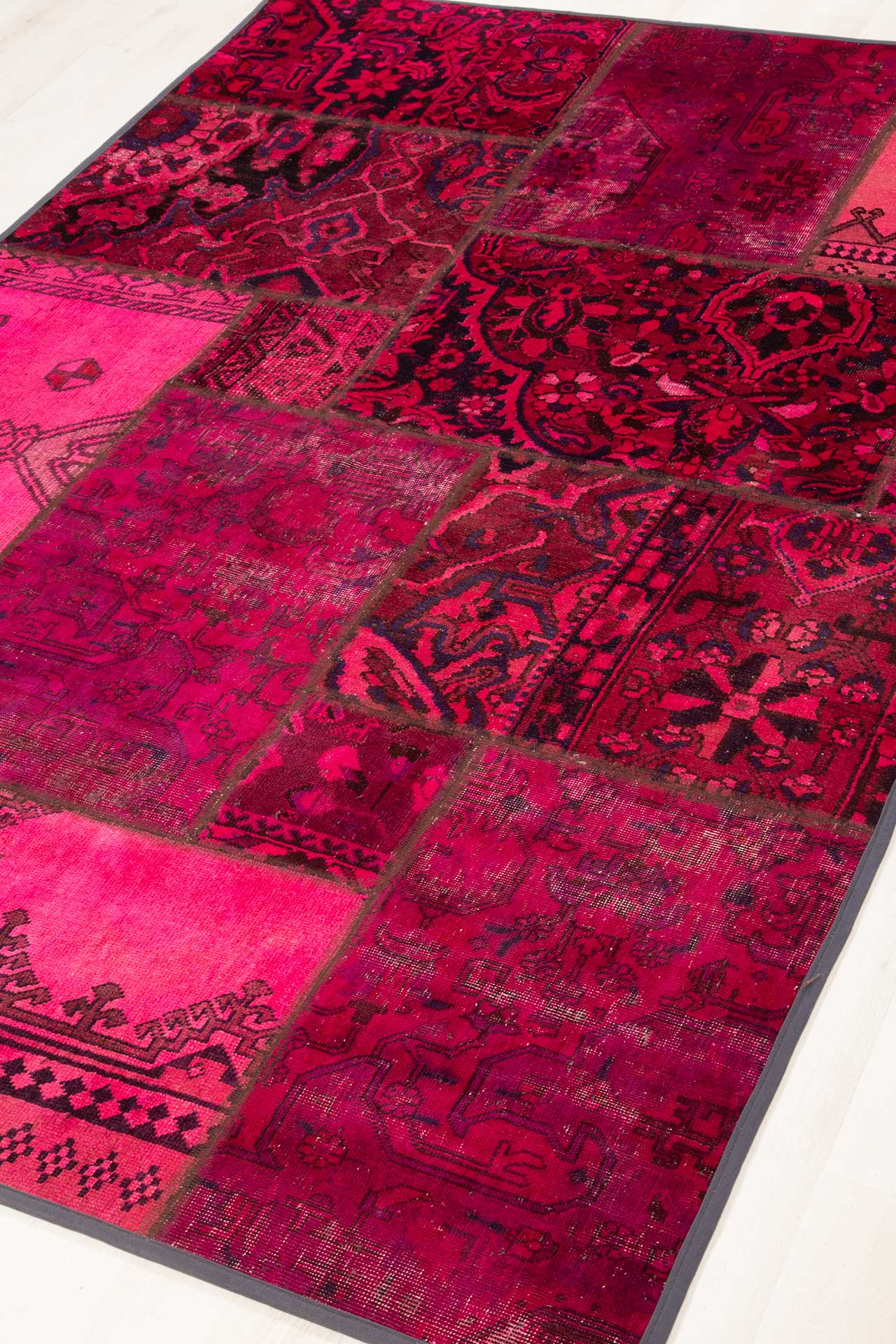 Patchwork Carpet Purple 167x242