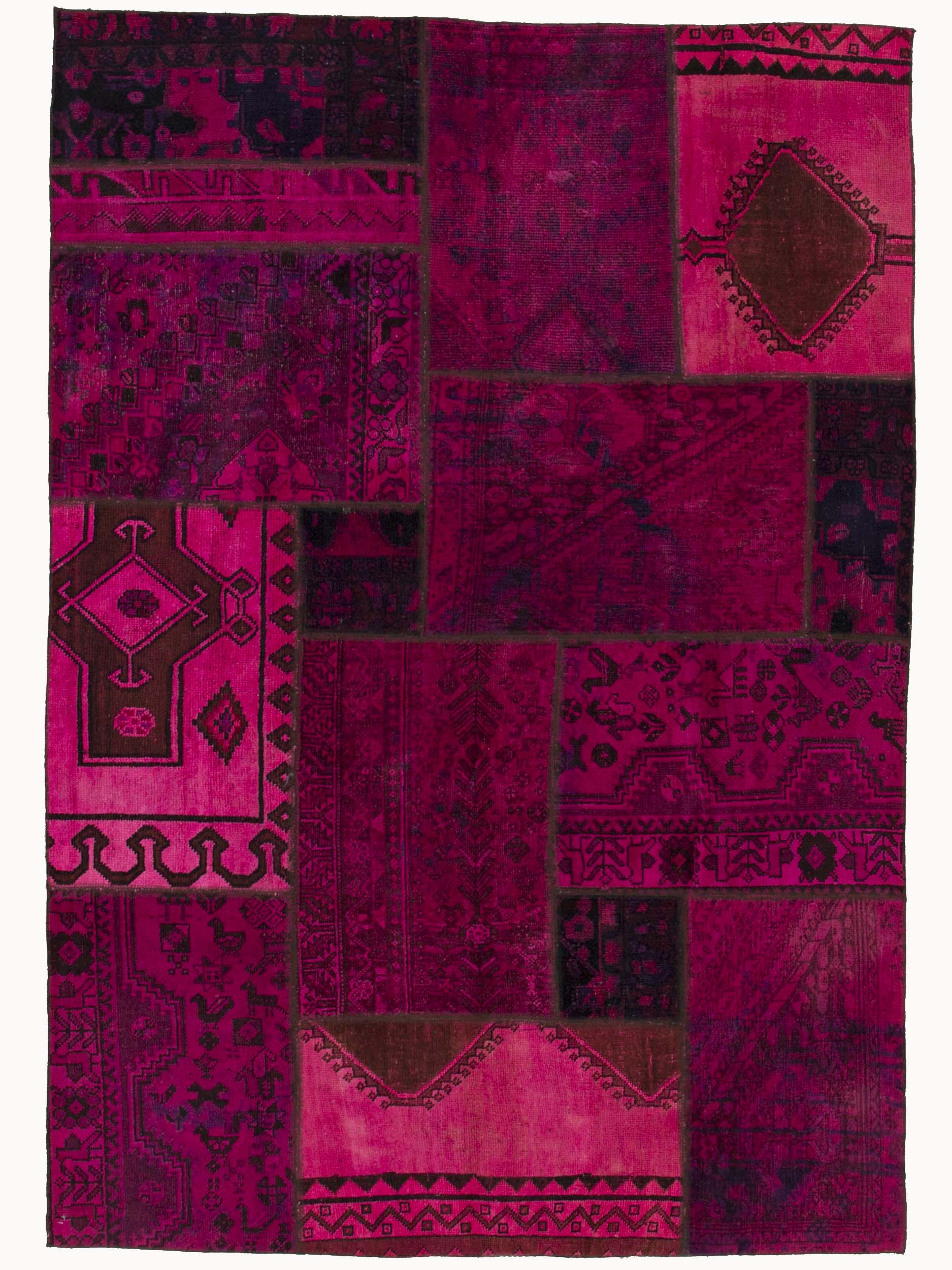 Patchwork Carpet Purple 170x230