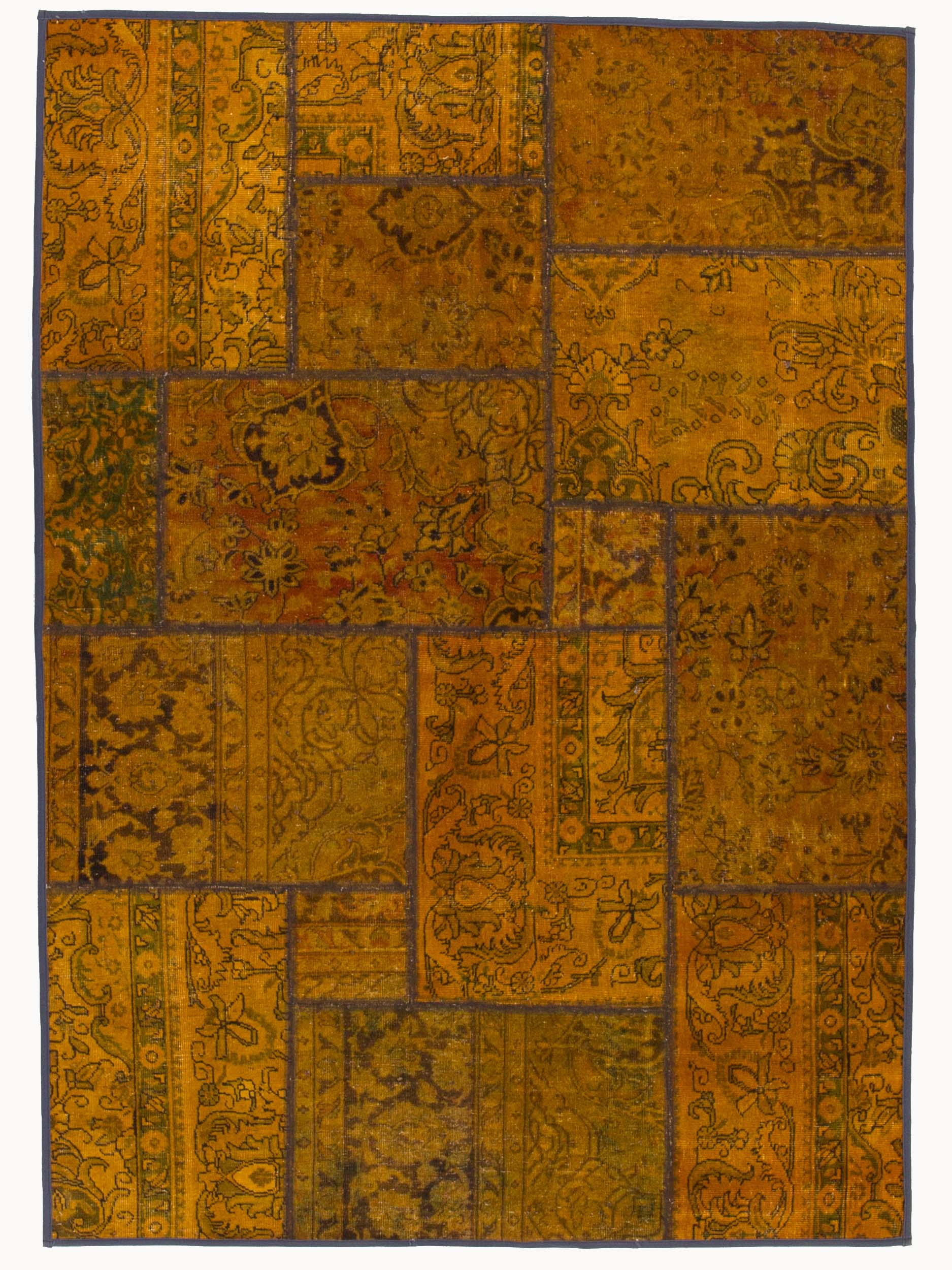 Patchwork Carpet Yellow 170x230