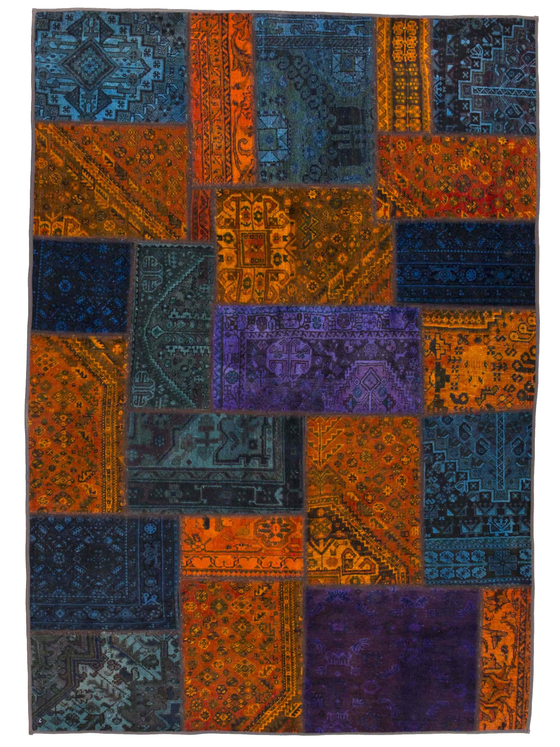 Patchwork Carpet Orange 170x230