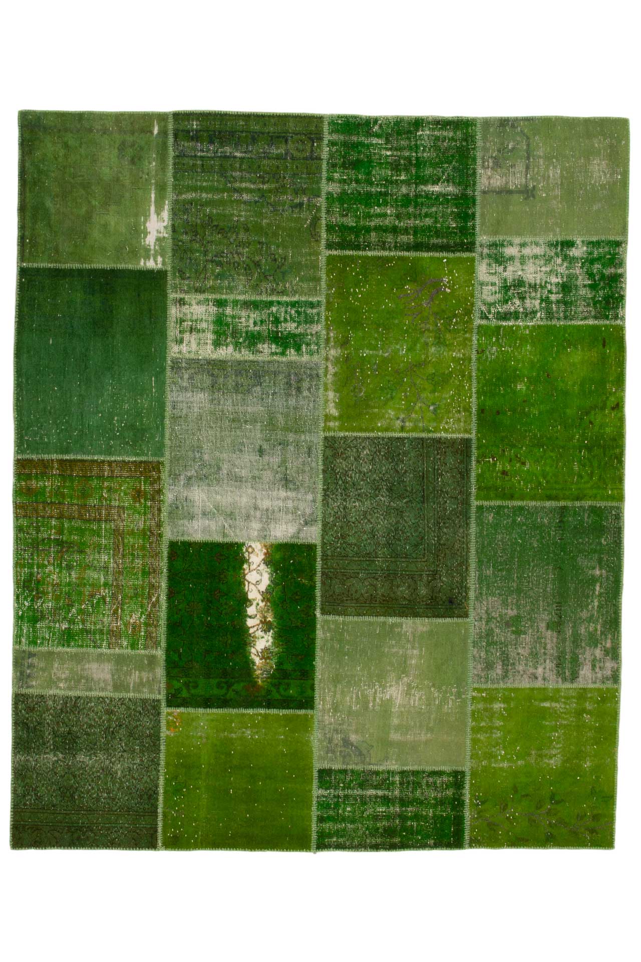 Patchwork Carpet Green 251x303