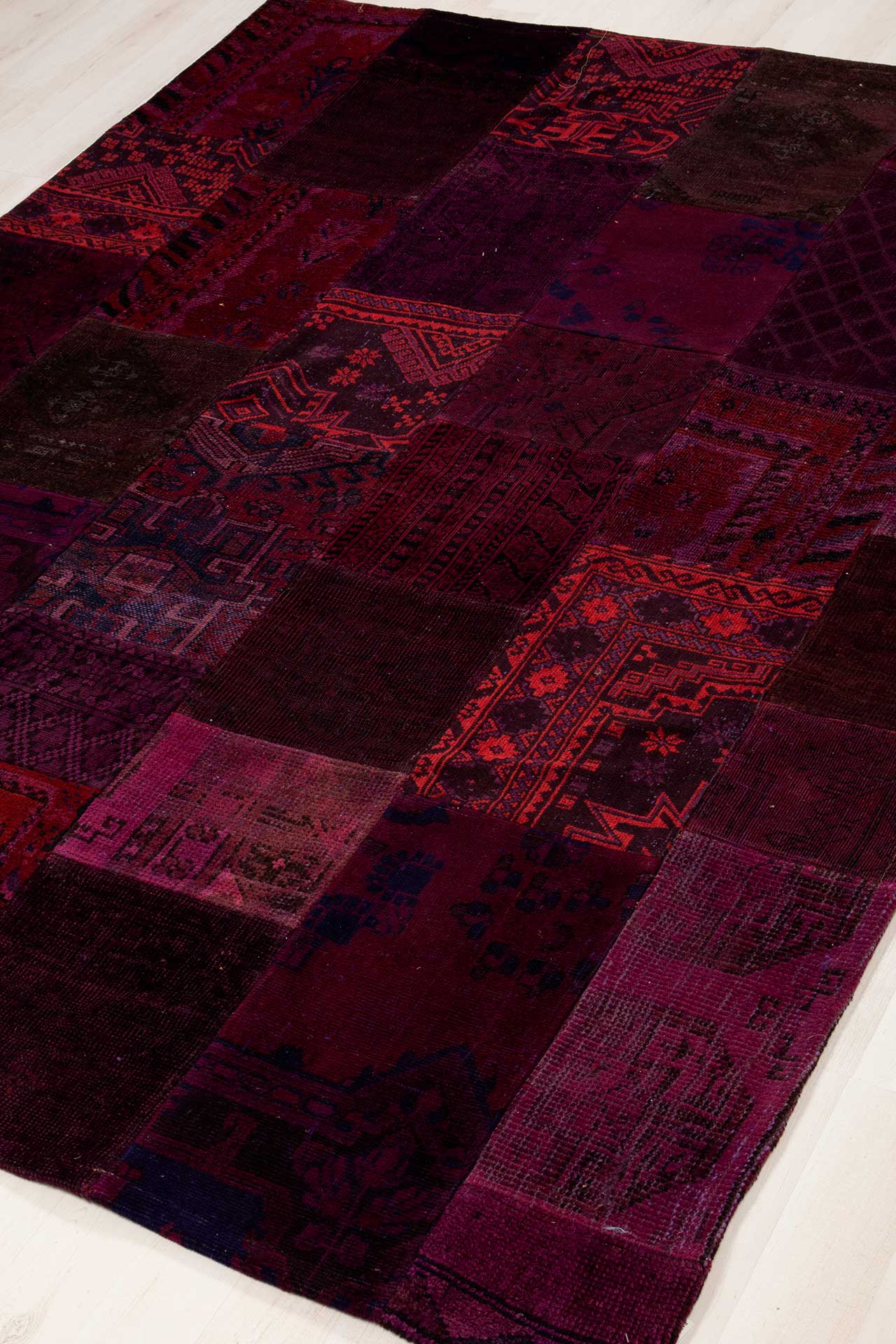 Patchwork Carpet Beige 190x246