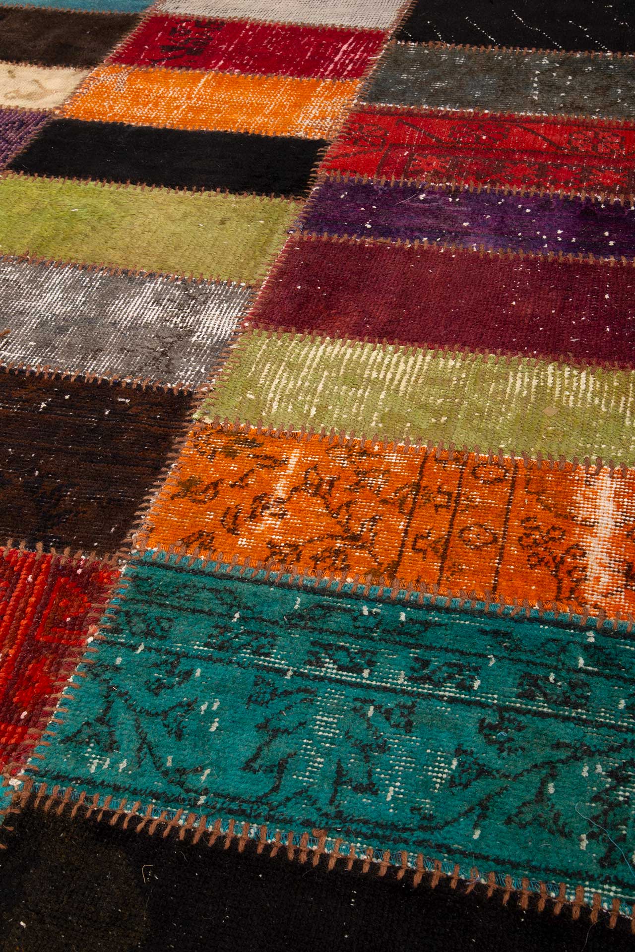 Patchwork Carpet Multi 245x350
