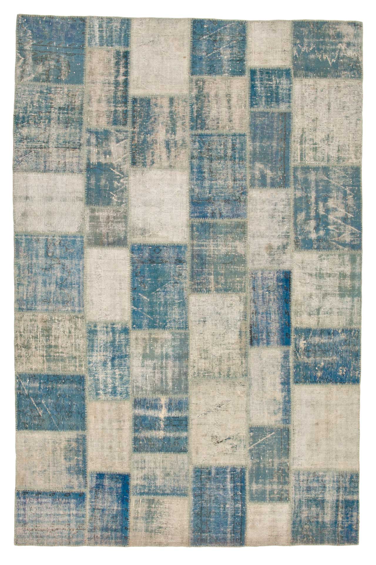 Patchwork Carpet Blue 240x366