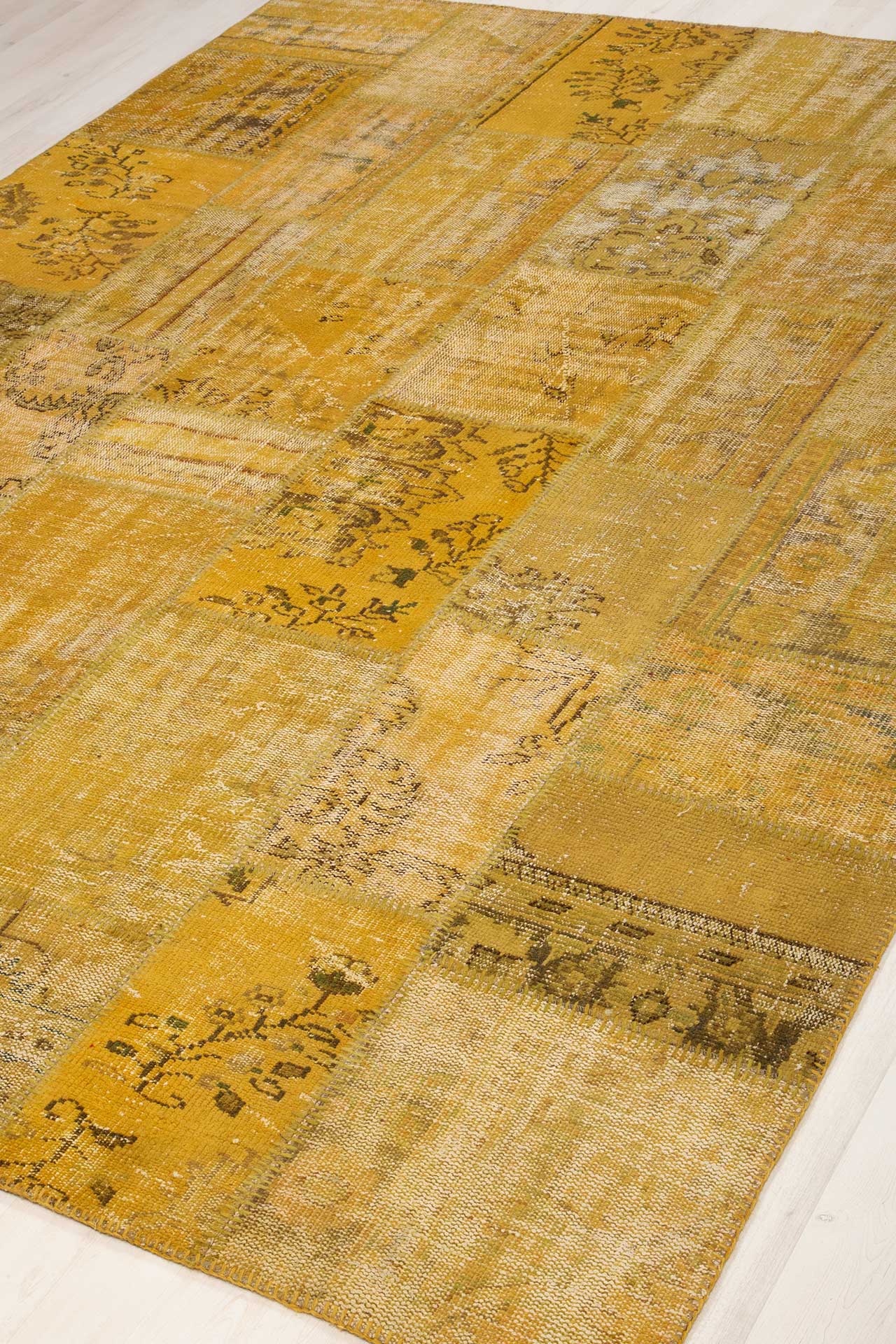 Patchwork Carpet Yellow 242x314