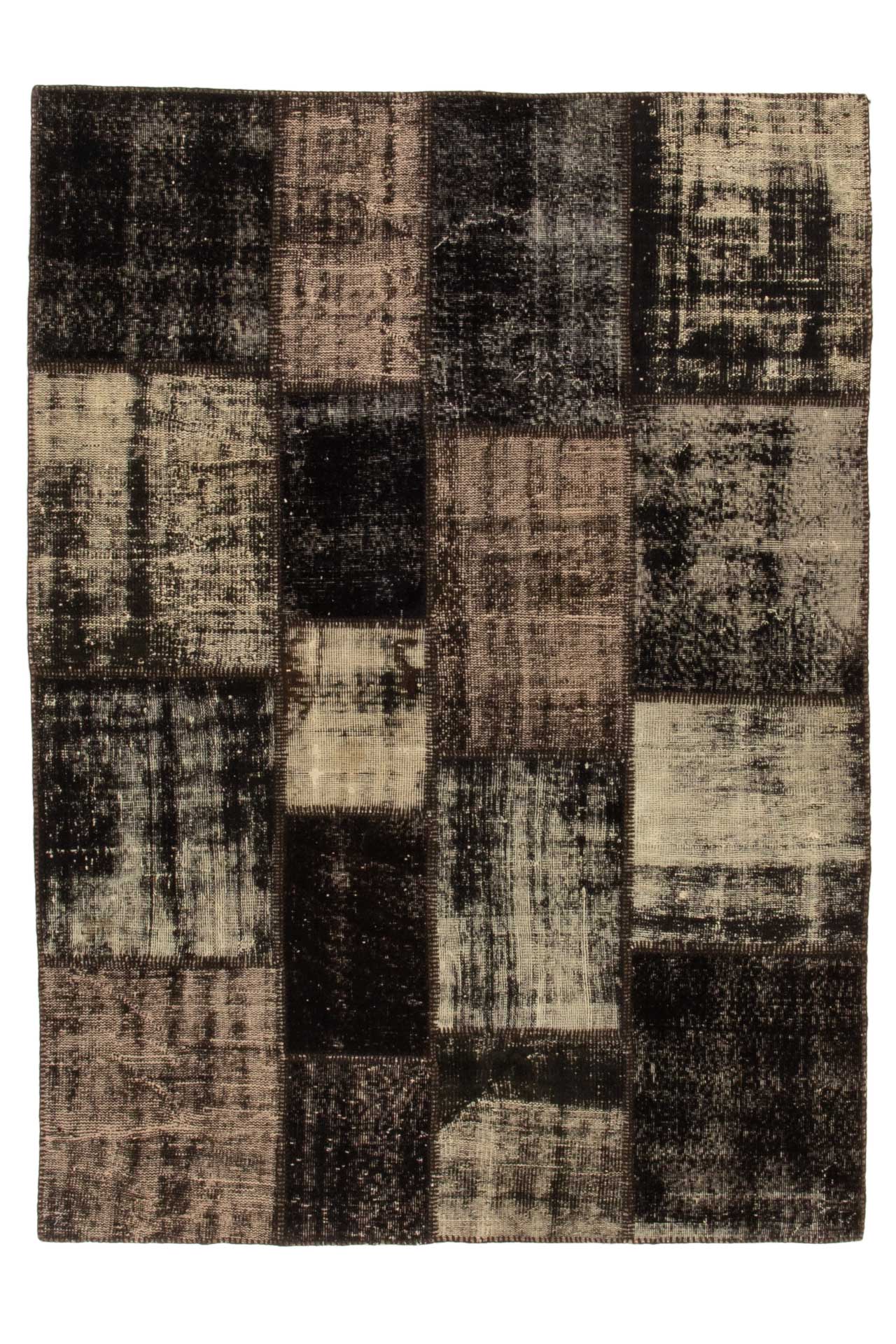 Patchwork Carpet Black 165x231