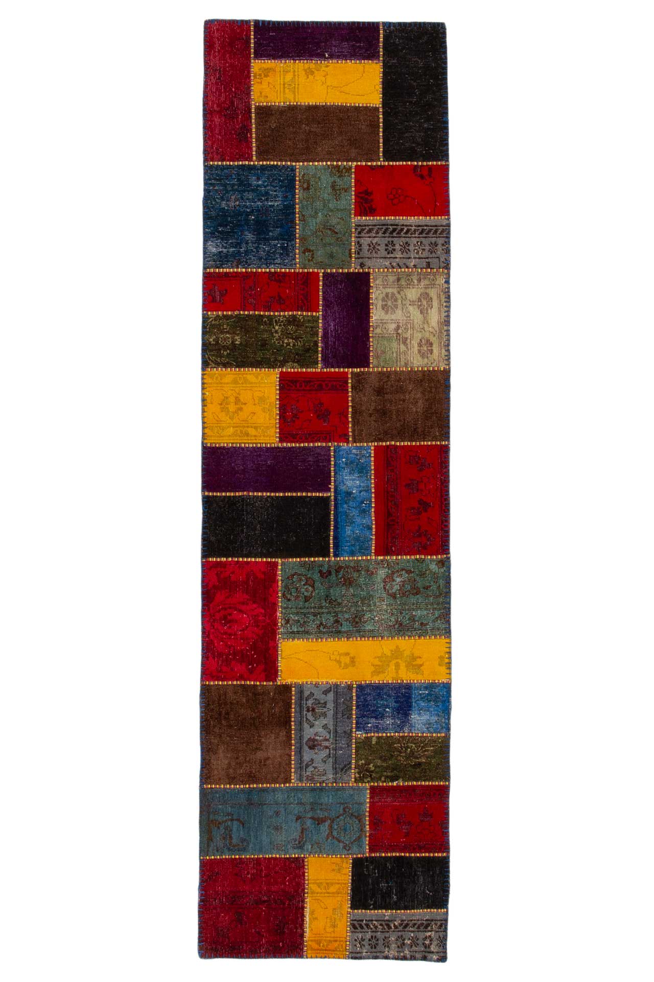 Patchwork Carpet Multi 93x348