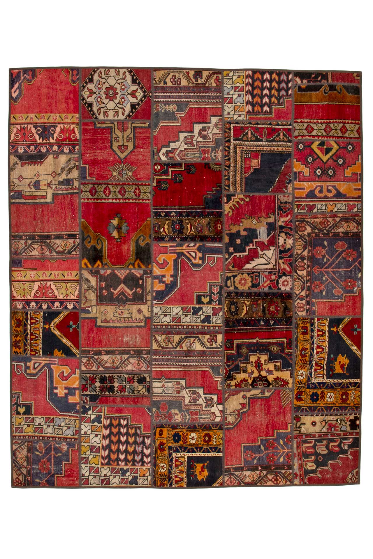 Patchwork Carpet Red 255x303
