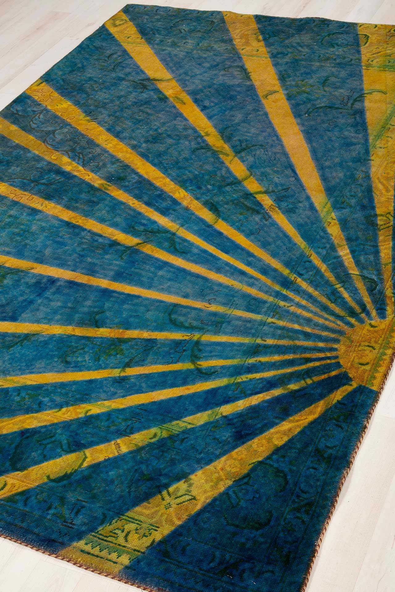 Patchwork Carpet Blue 186x280