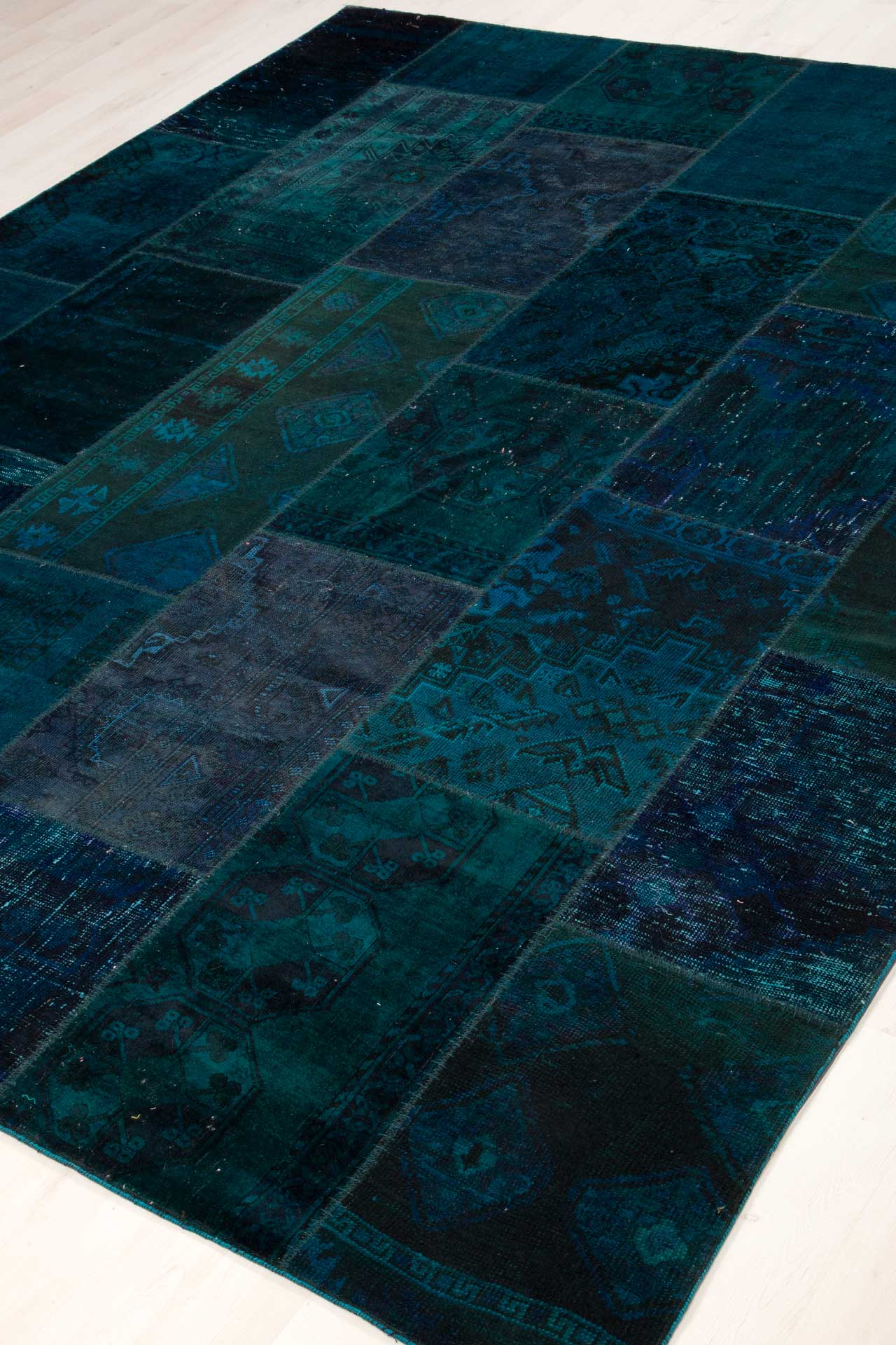 Patchwork Carpet Blue 249x298
