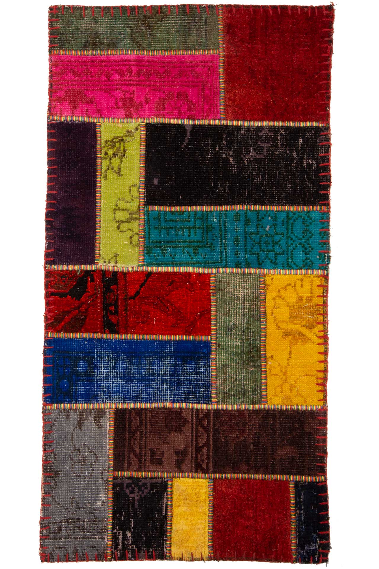 Patchwork Carpet Beige 61x119