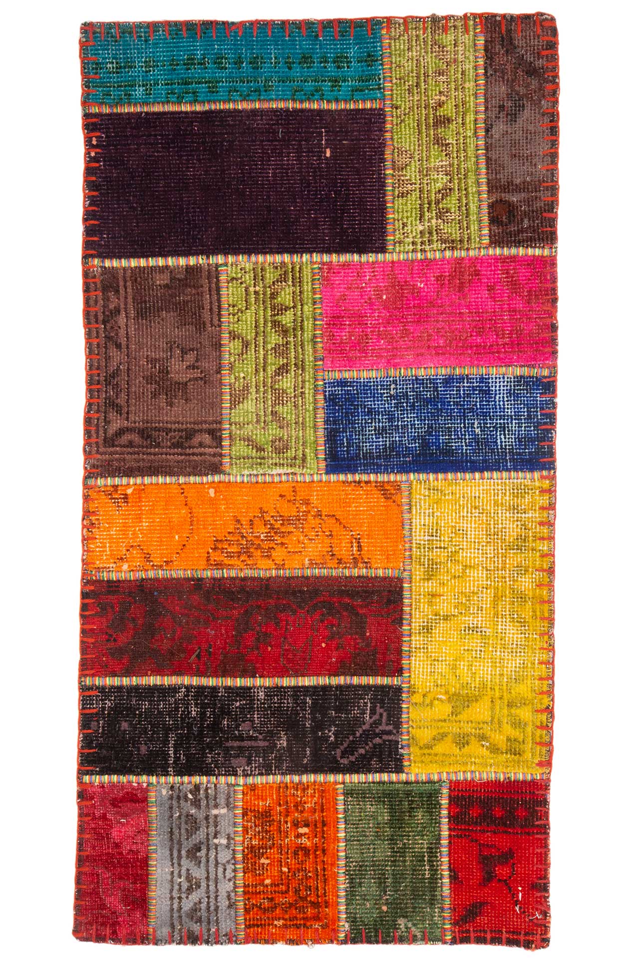 Patchwork Carpet Beige 63x121