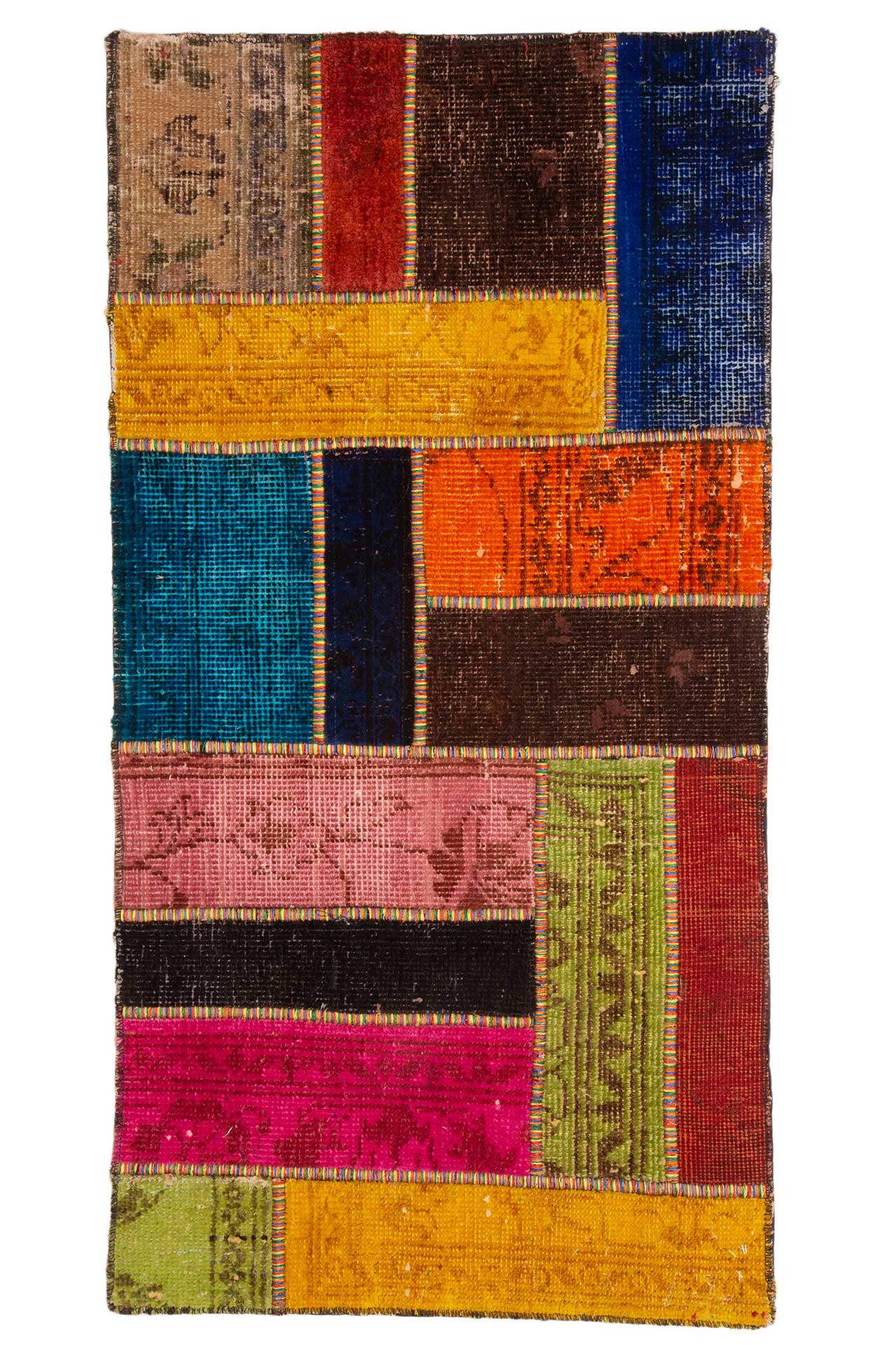 Patchwork Carpet Beige 61x121