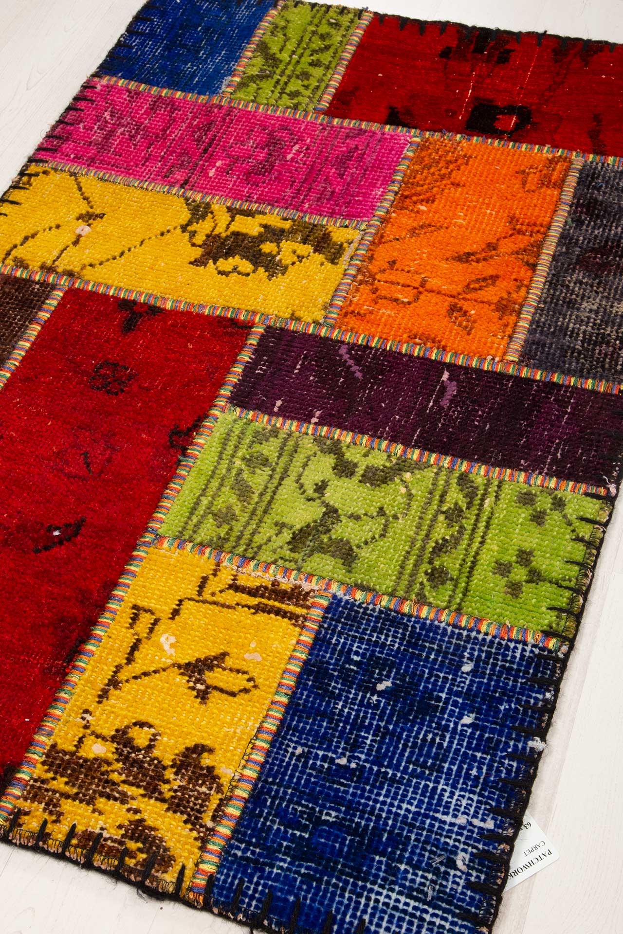 Patchwork Carpet Beige 63x97