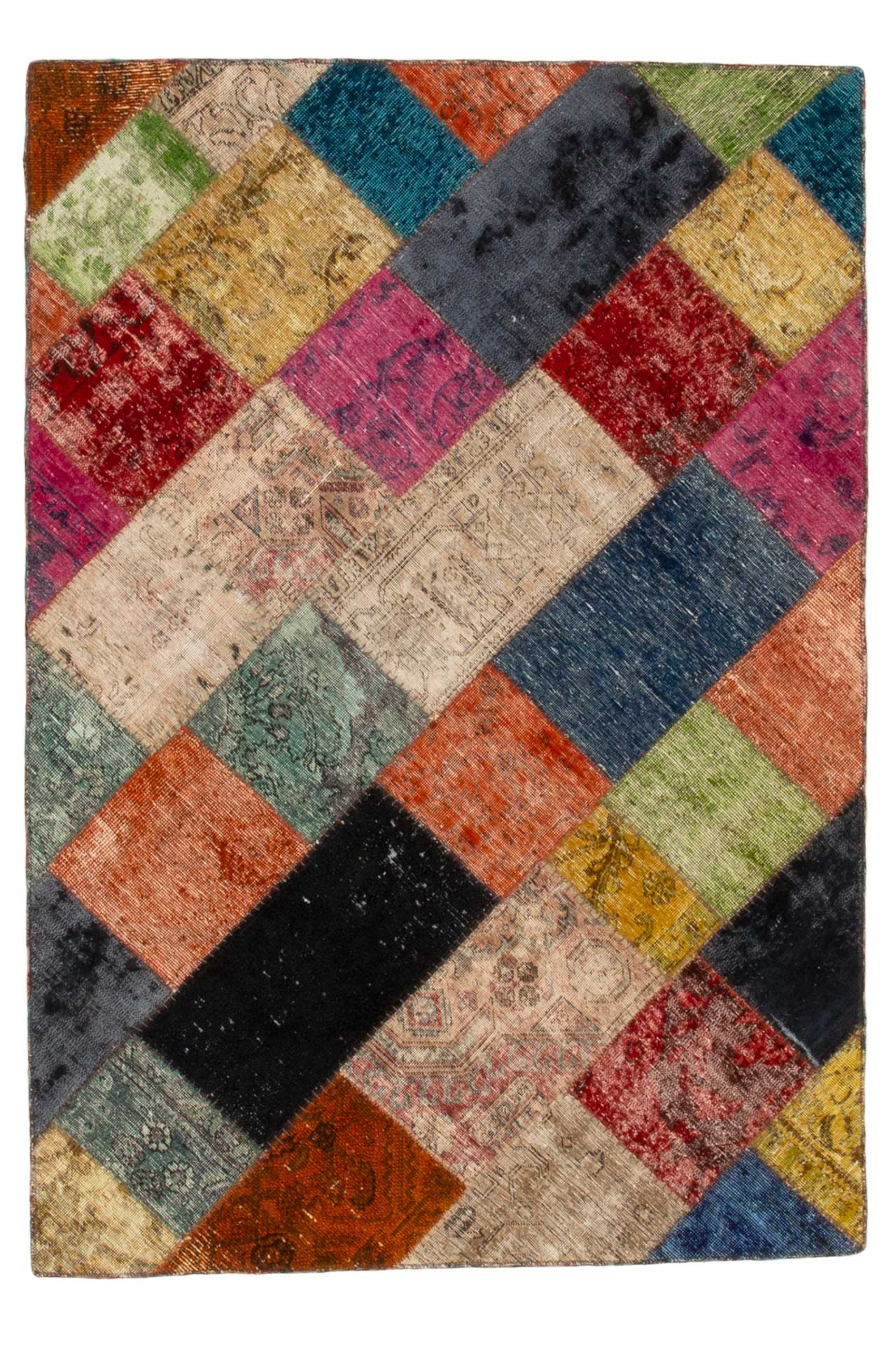 Patchwork Carpet Multi 140x203