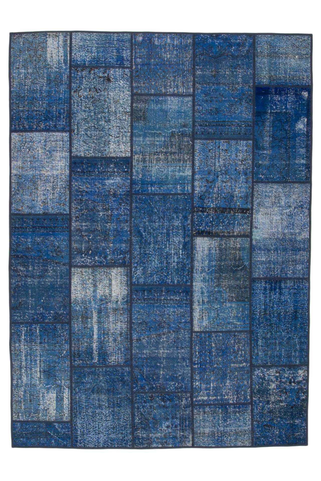 Patchwork Carpet Blue 252x348