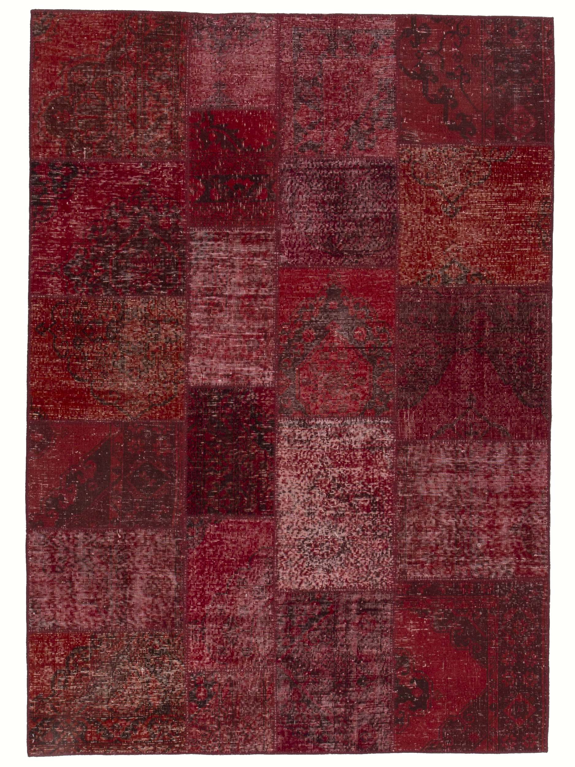 Patchwork Carpet Red 170x240