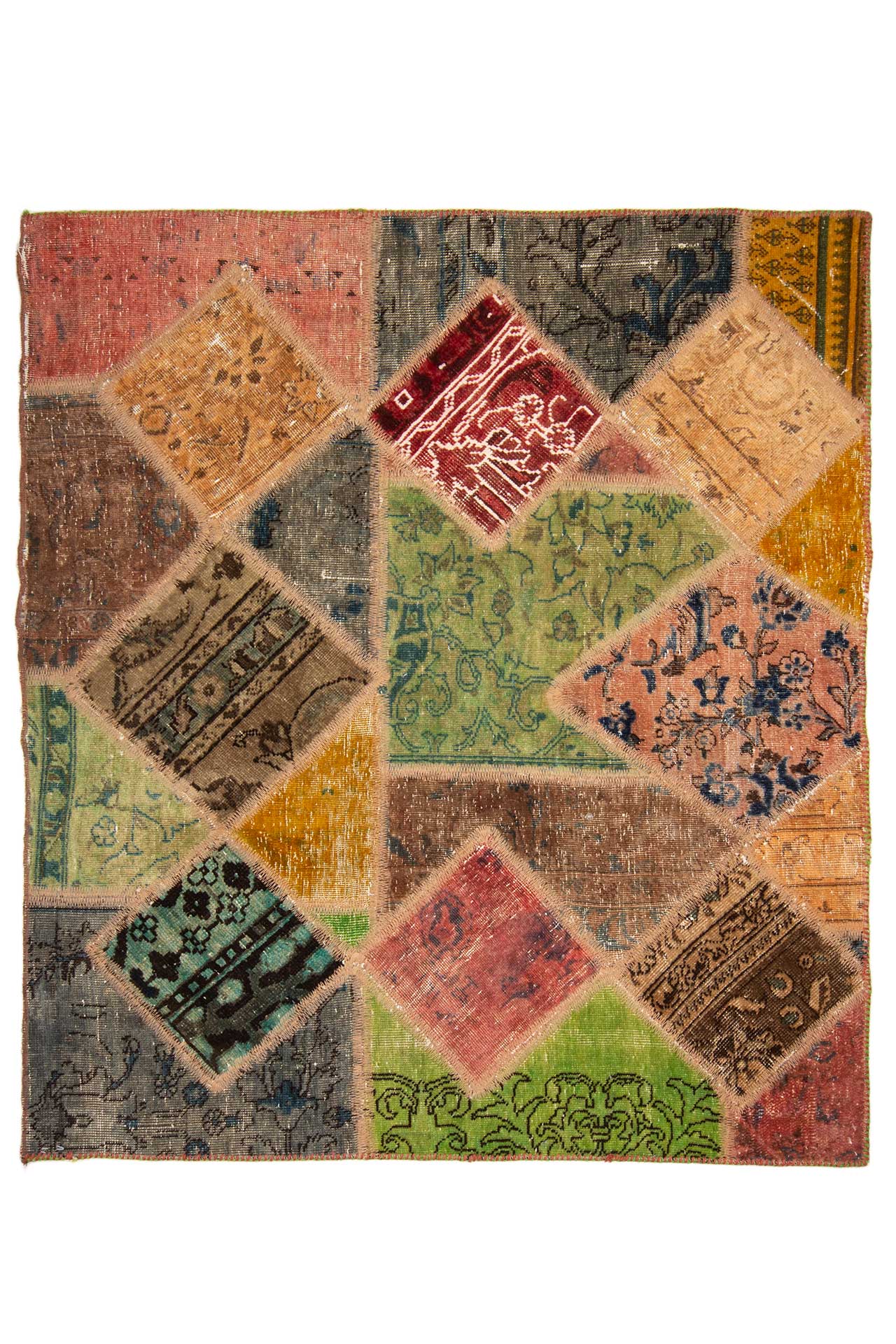 Patchwork Carpet Multi 116x130