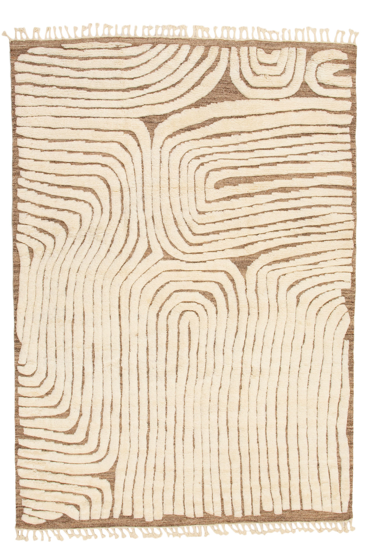 Berber Labyrinth White & Beige 205x305