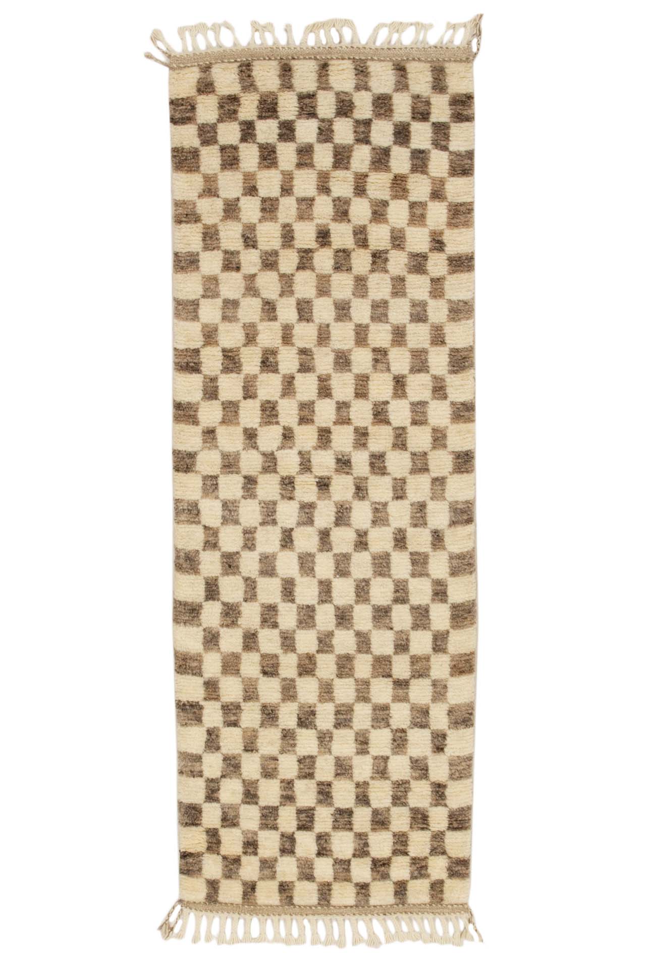 Bargi.se Berber Chess White & Brown 88x255 ull matta modern ba_452364.jpg