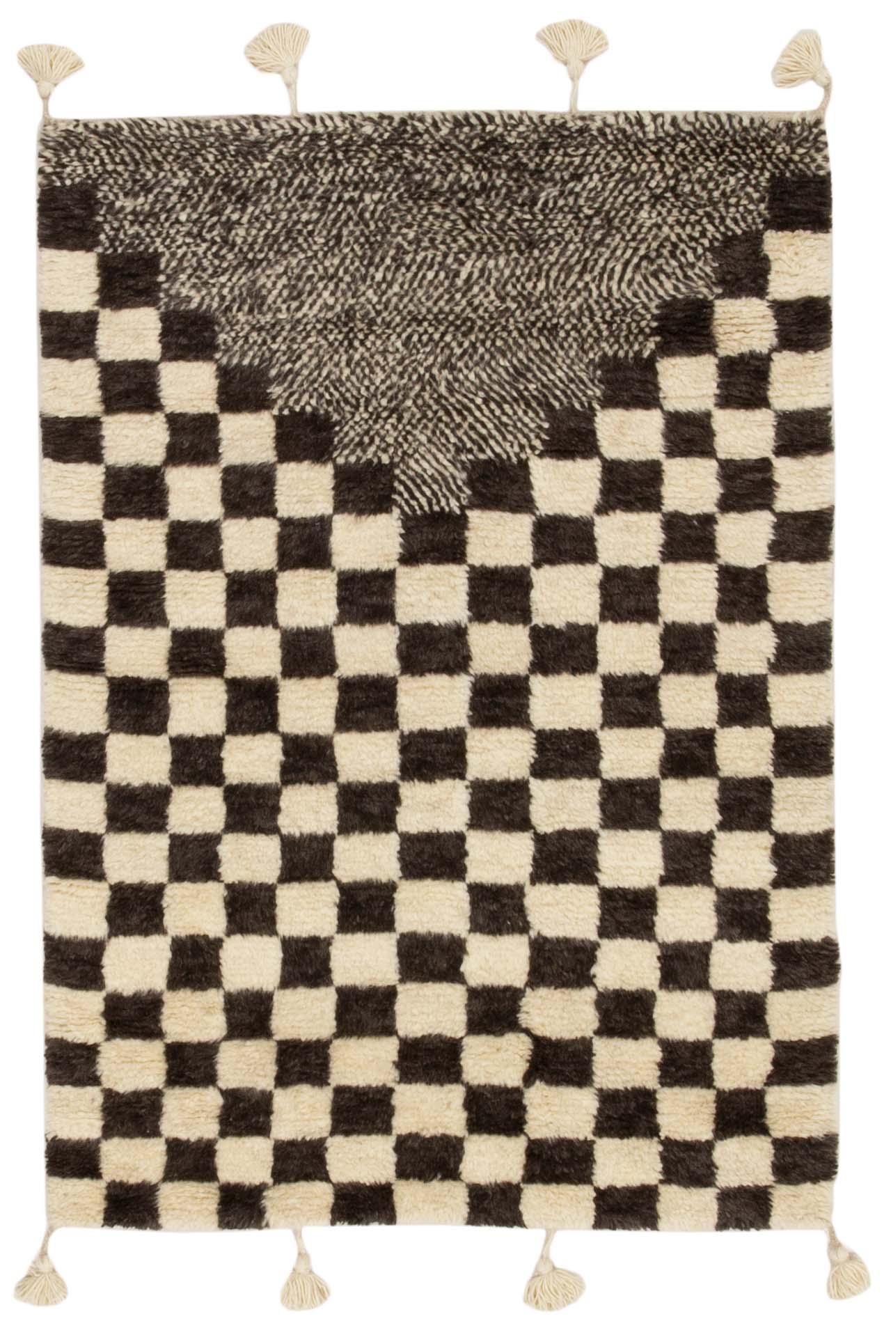 Bargi.se Berber Chess white & Black 130x185 ull matta ba_452380.jpg